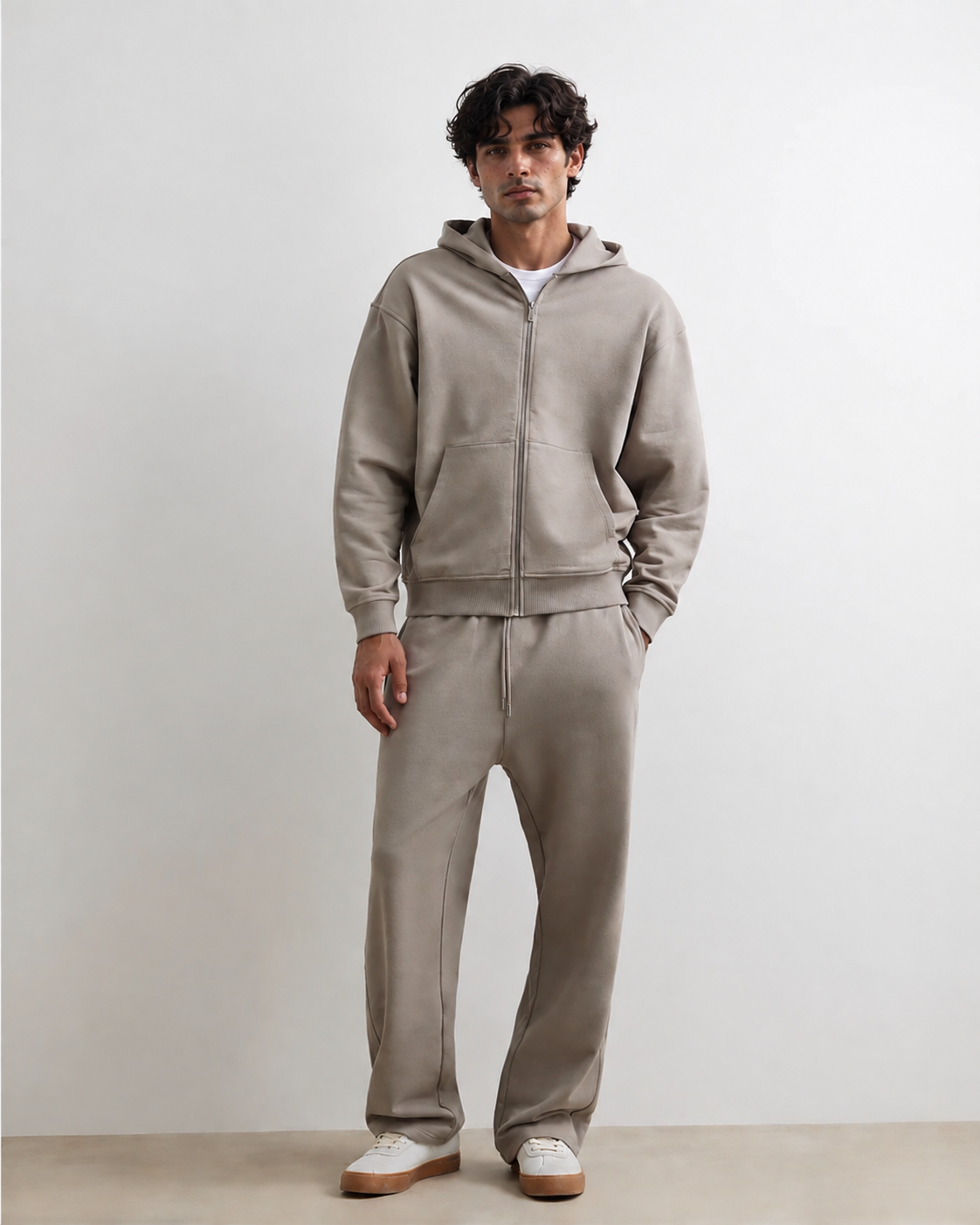 Men Co-ord Set Stone Beige