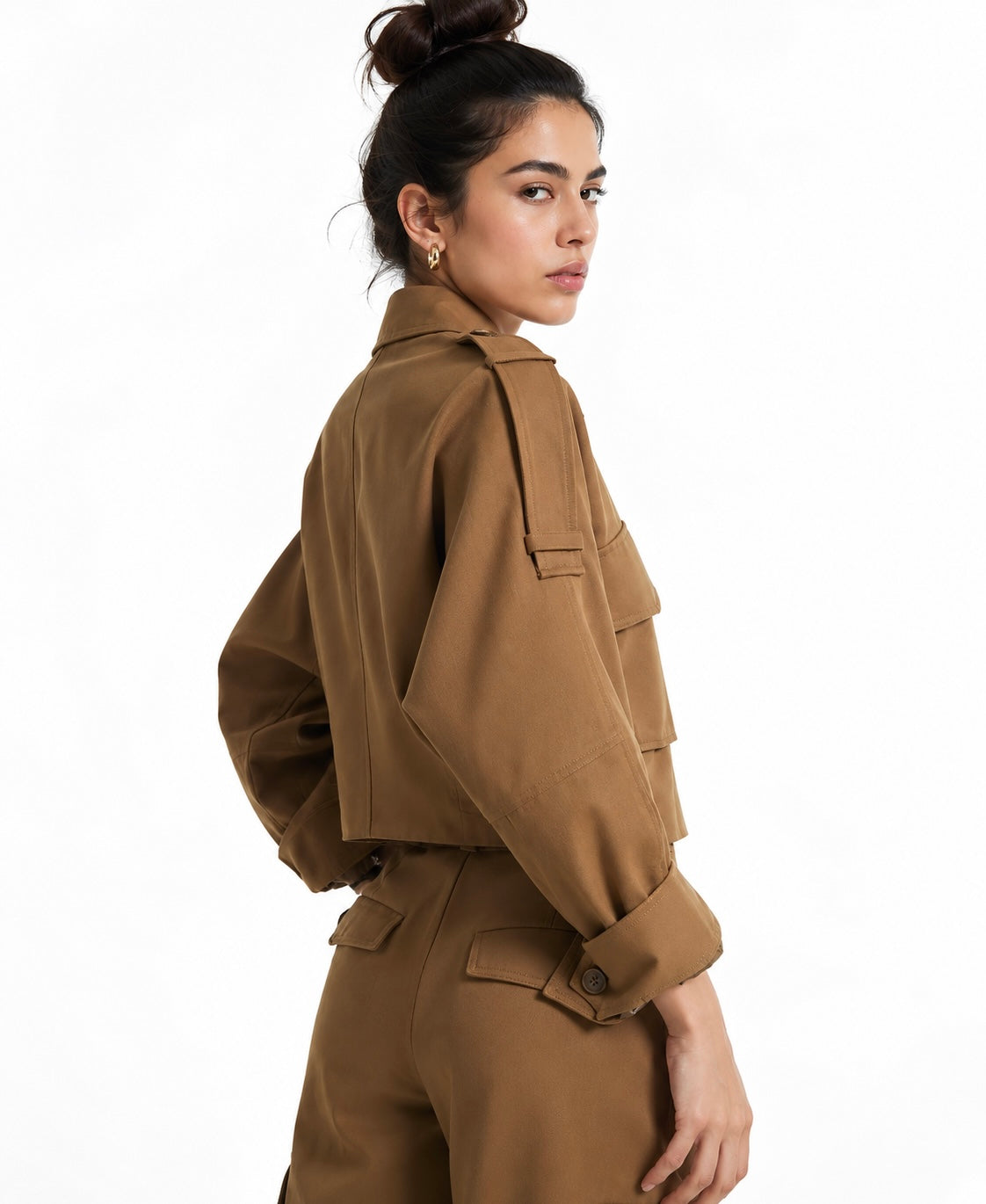 Women Co-ord Set Brown
