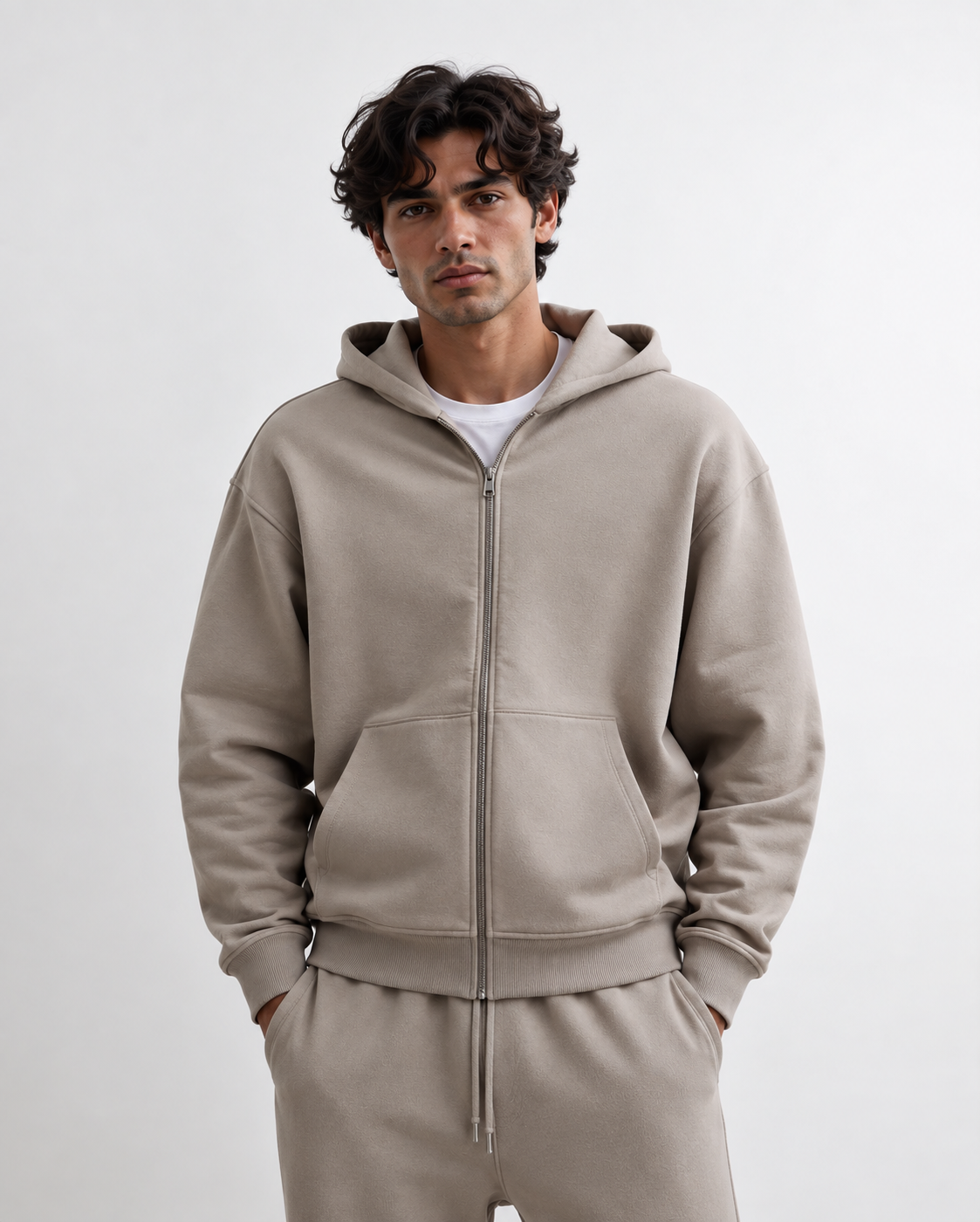 Men Co-ord Set Stone Beige