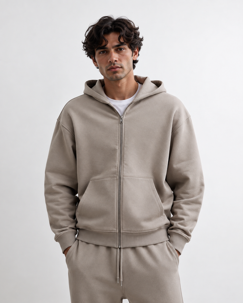 Men Co-ord Set Stone Beige