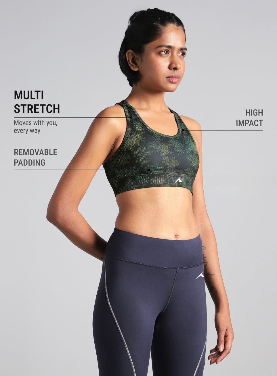 Women Urban Camo High Support Bra