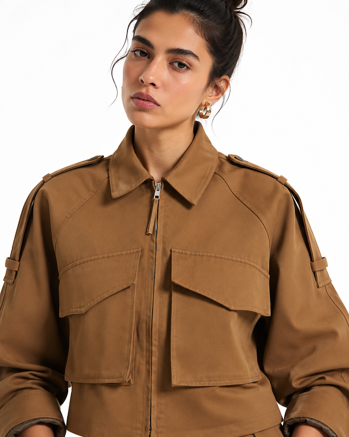 Women Co-ord Set Brown