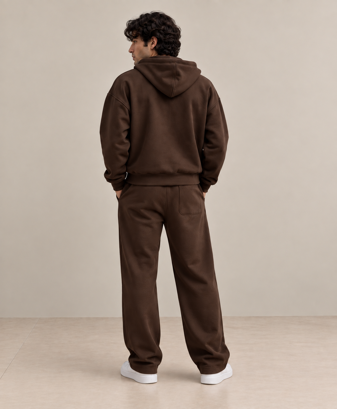 Men Co-ord Set Brown