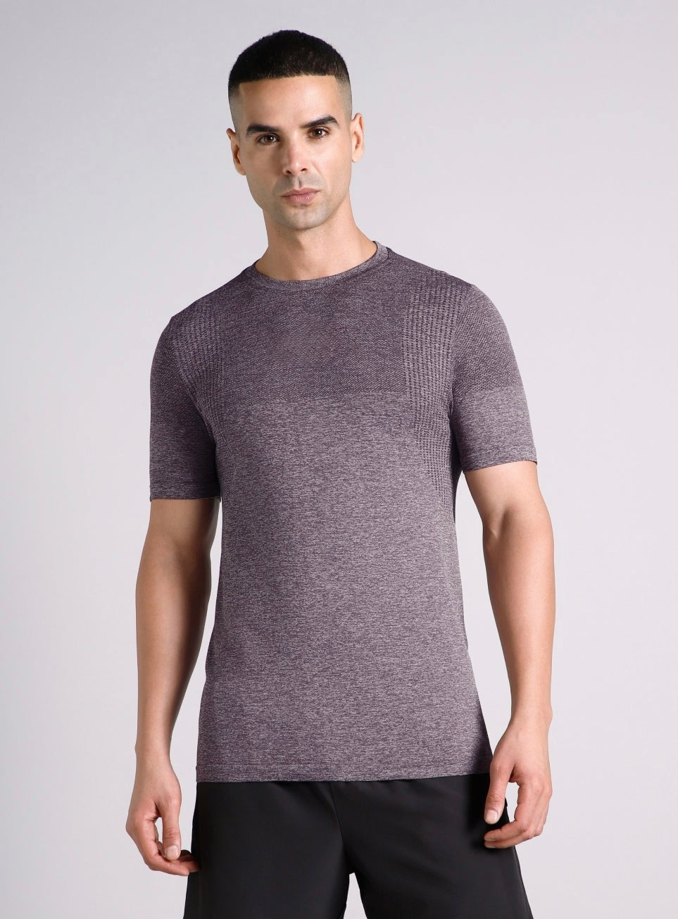 Mens Contour Seamless T-Shirt -Gray-