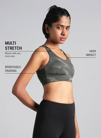 Women Urban Camo High Support Bra