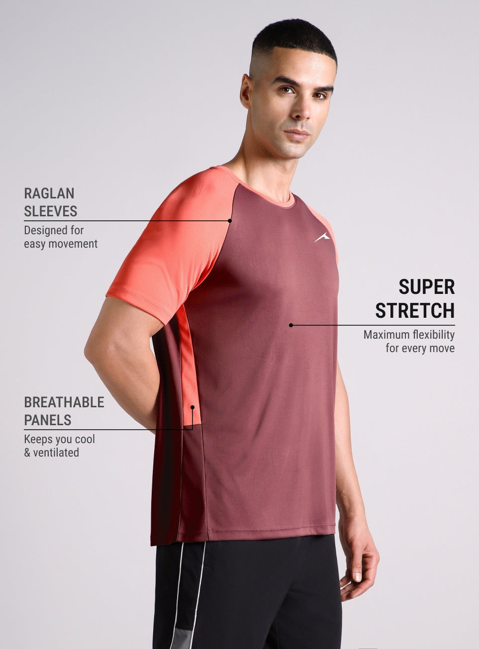 Mens Power T-Shirt (MAROON)