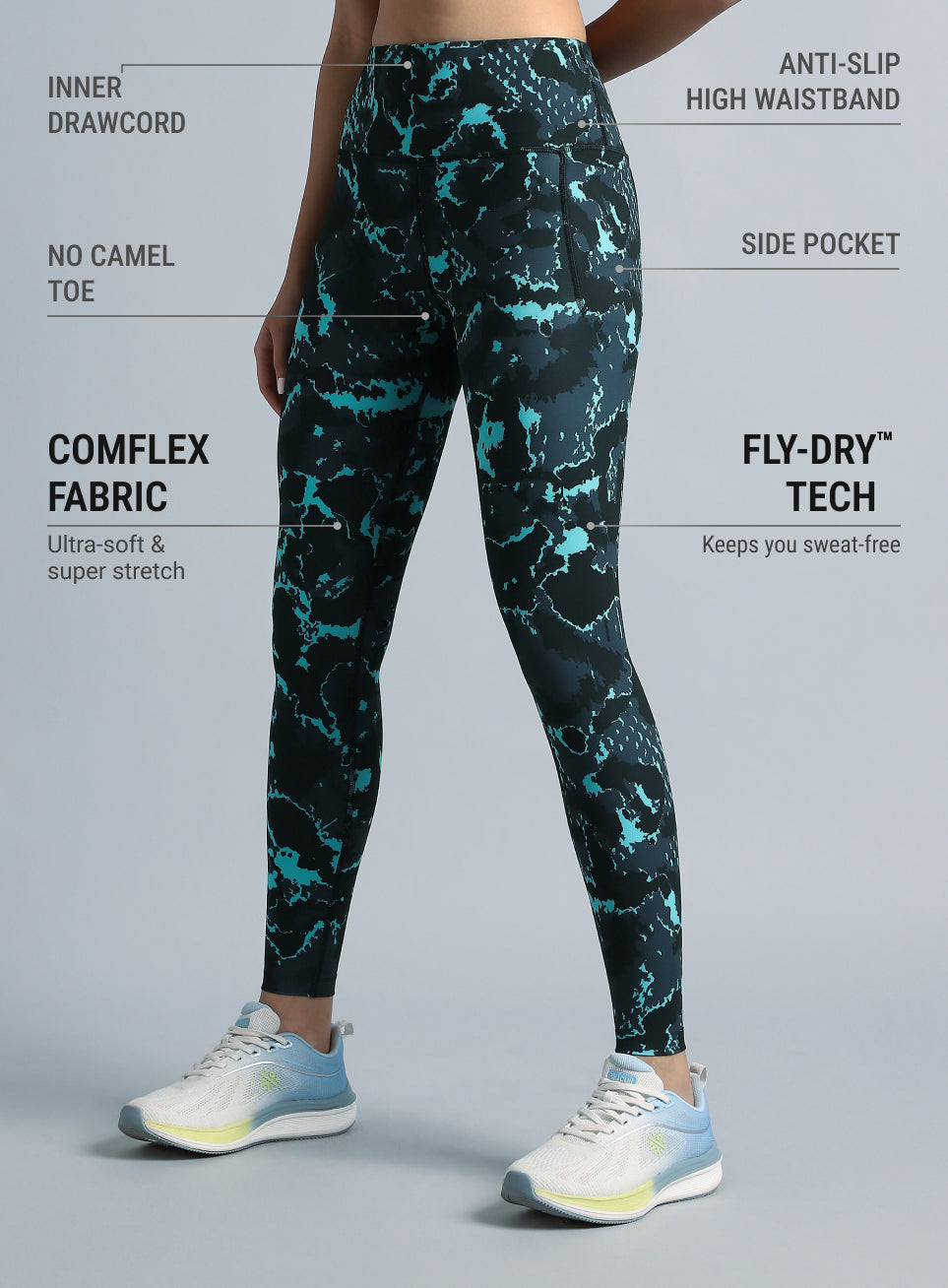 Womens Pacer Camo Leggings