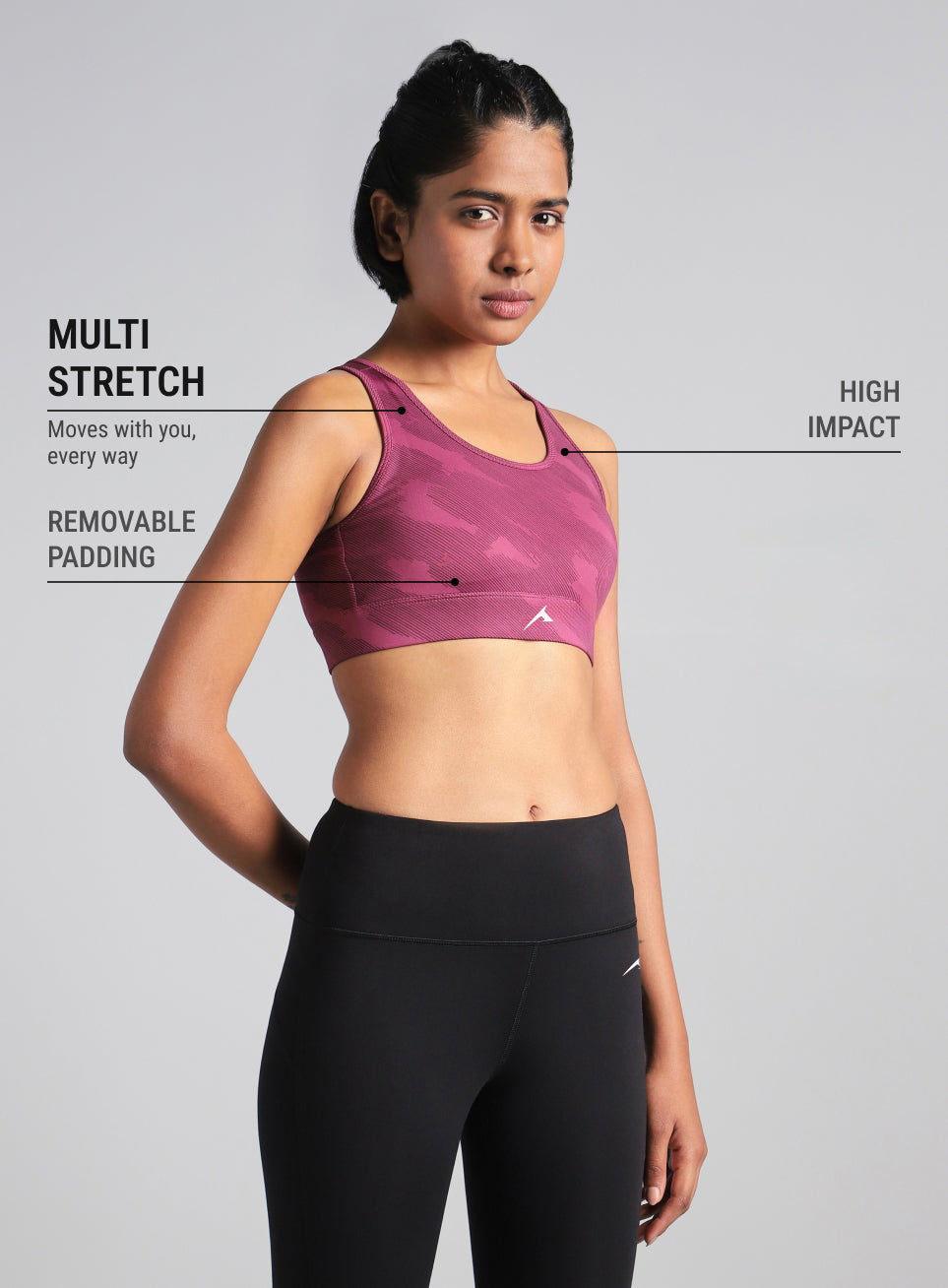 Women Urban Camo High Support Bra