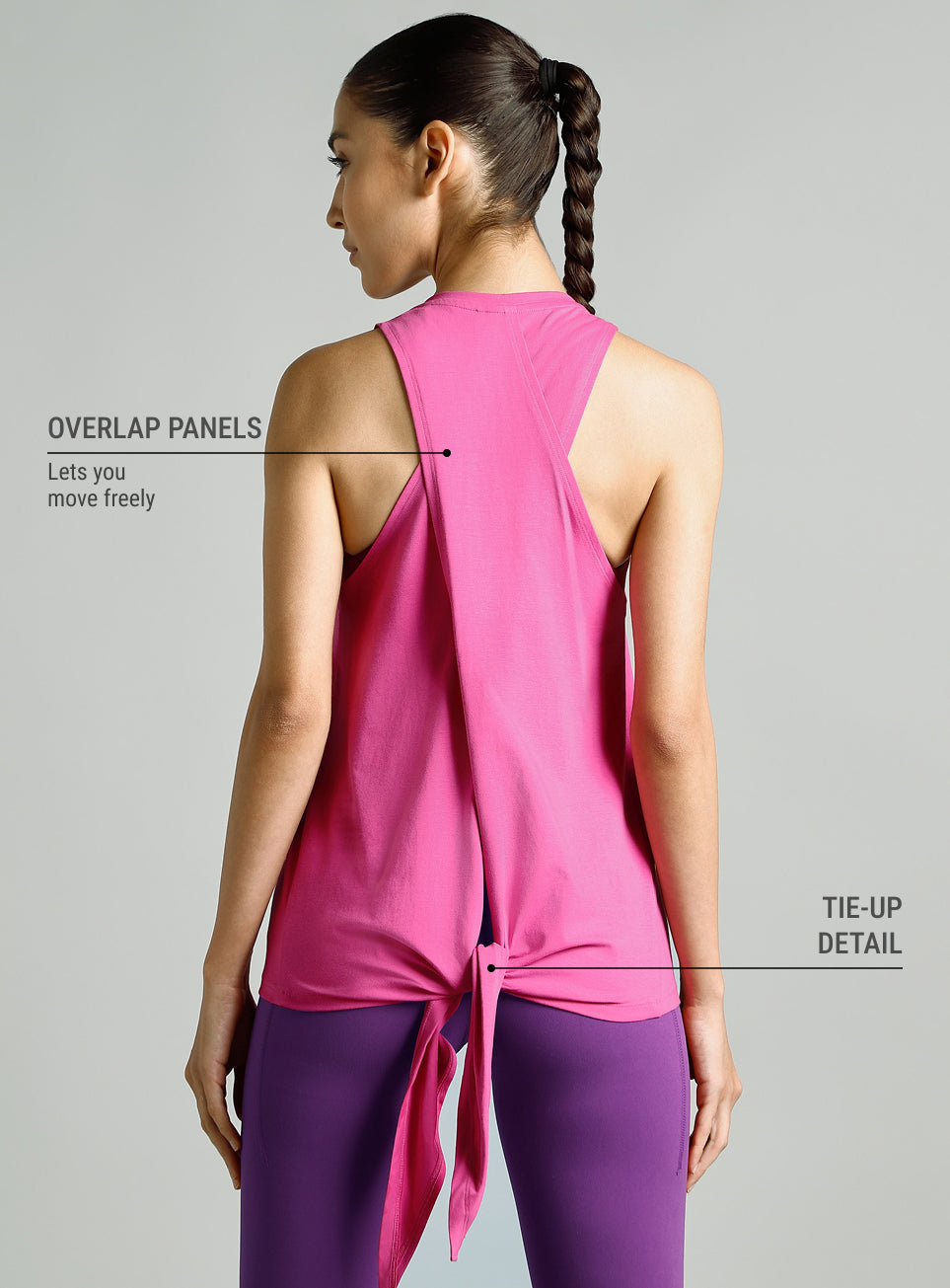 Womens Tie Up Flow Yoga Tanks