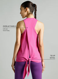 Womens Tie Up Flow Yoga Tanks