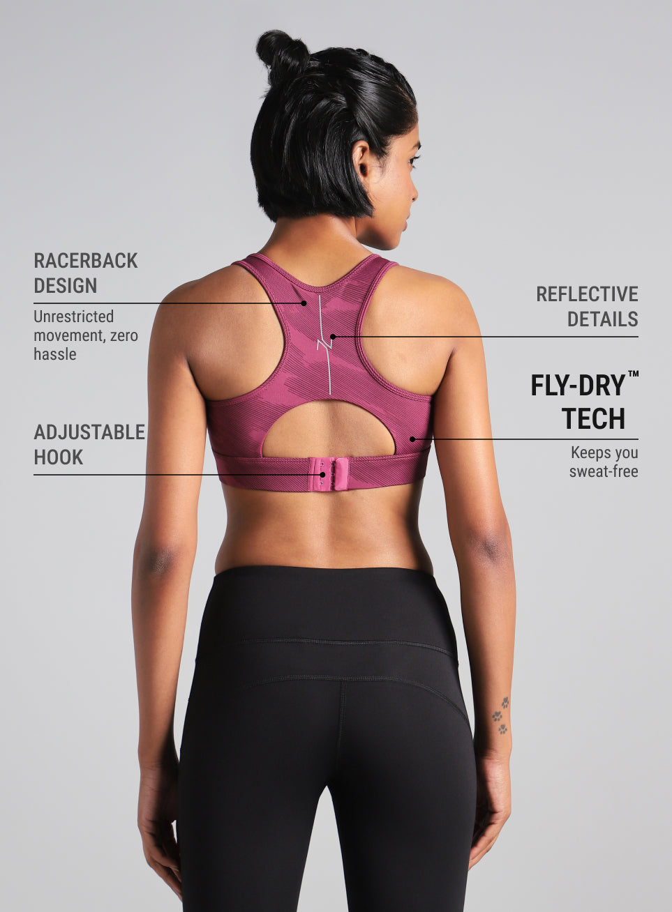 Women Urban Camo High Support Bra