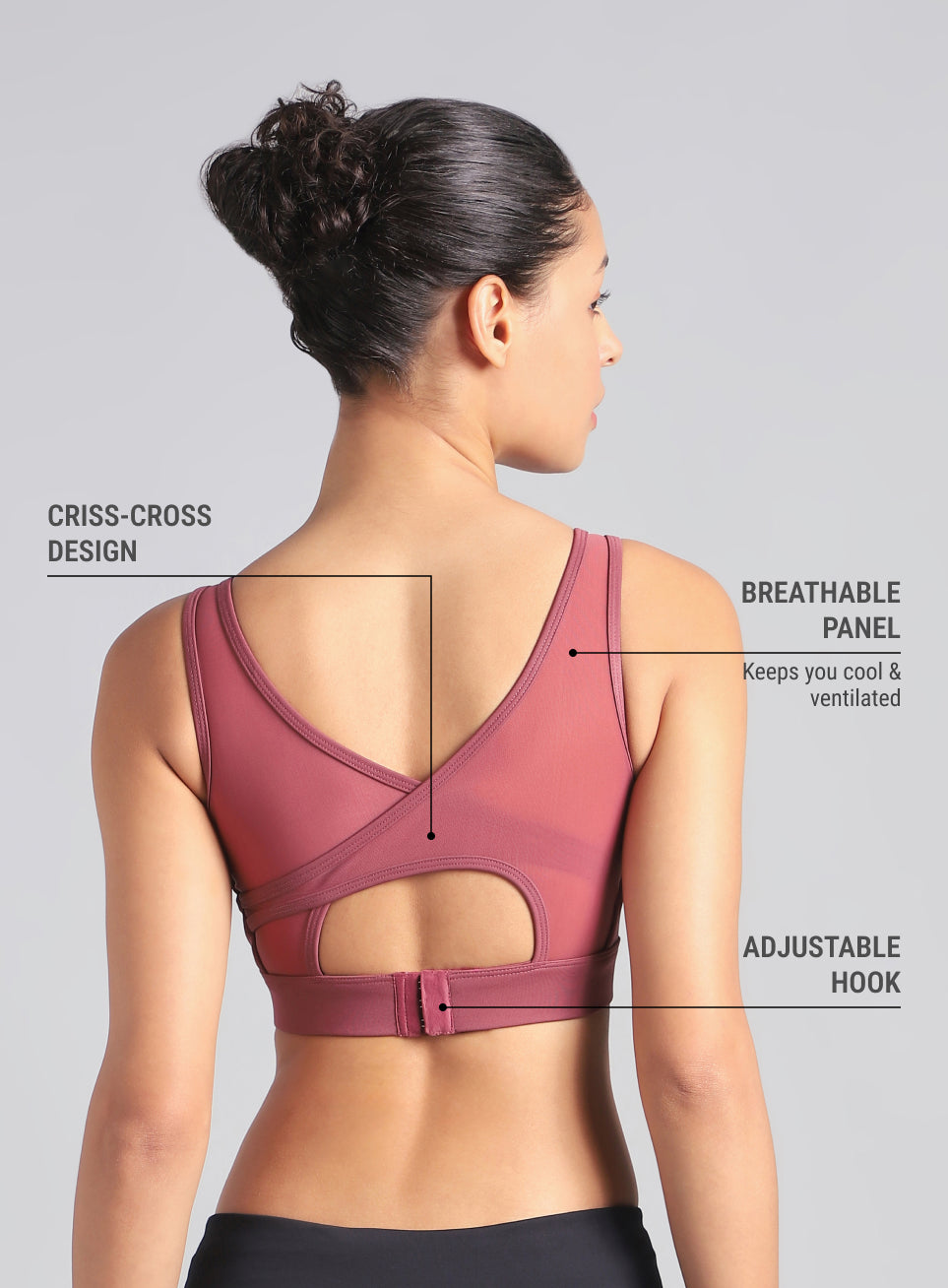 Women Cross Over High Impact Bra