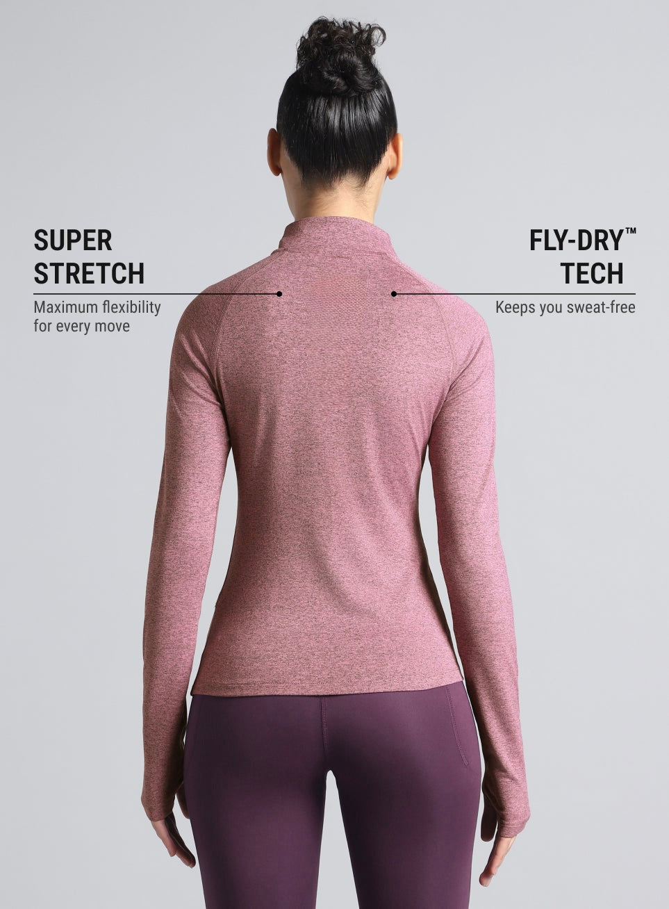Womens Half Zip Sweatshirt