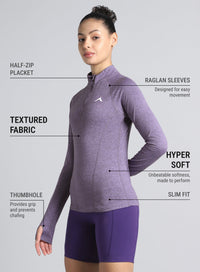 Womens Half Zip Sweatshirt