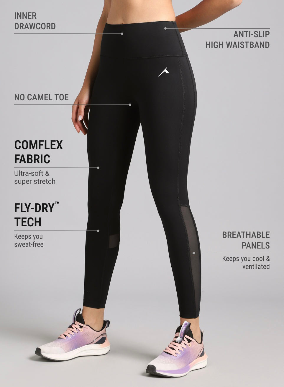 Womens Absolute Fit Mesh Leggings